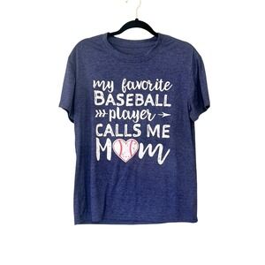 Baseball Mom T-Shirt Womens Medium Graphic Tee Short Sleeve